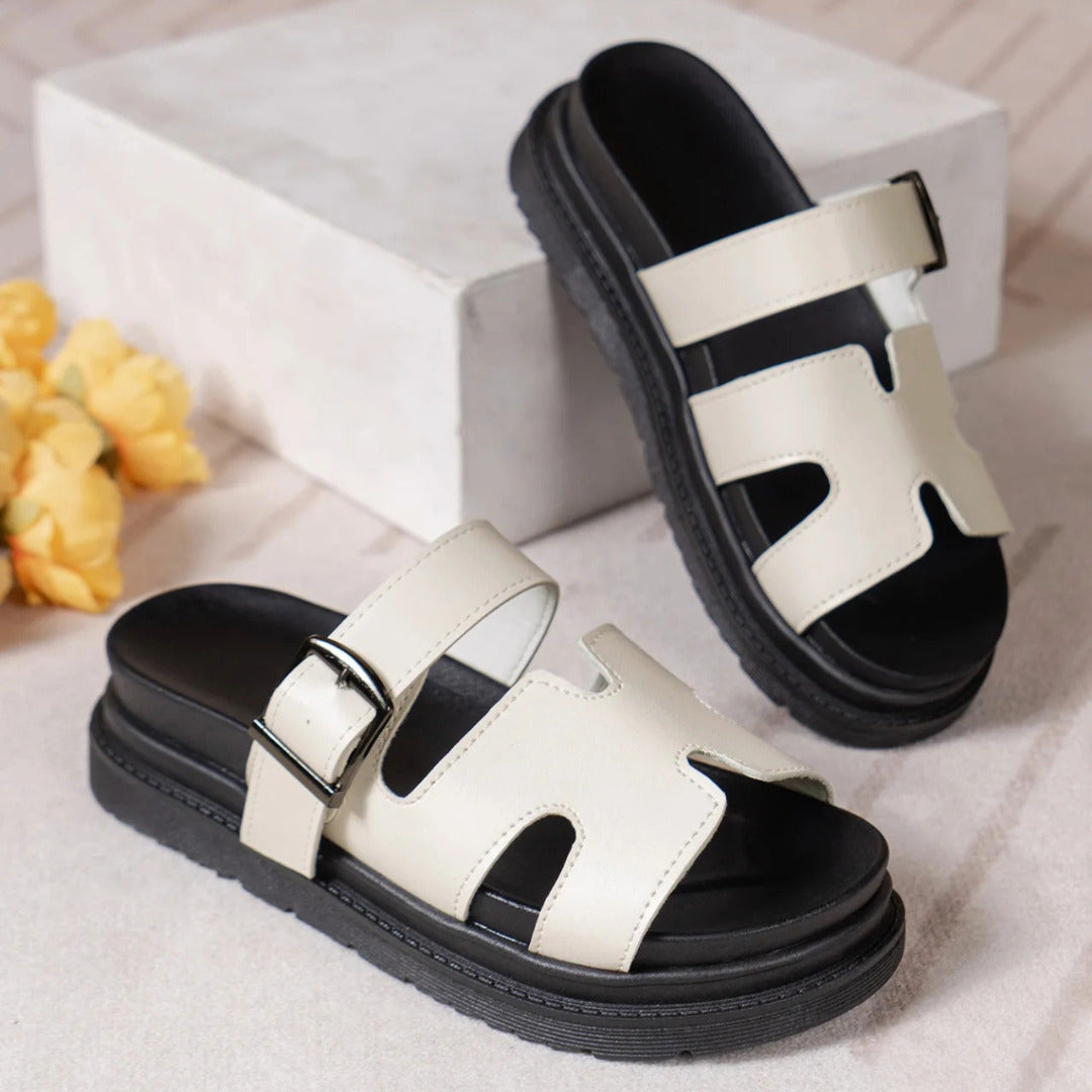 Luxe De Paris™ "H" Strap Sandals