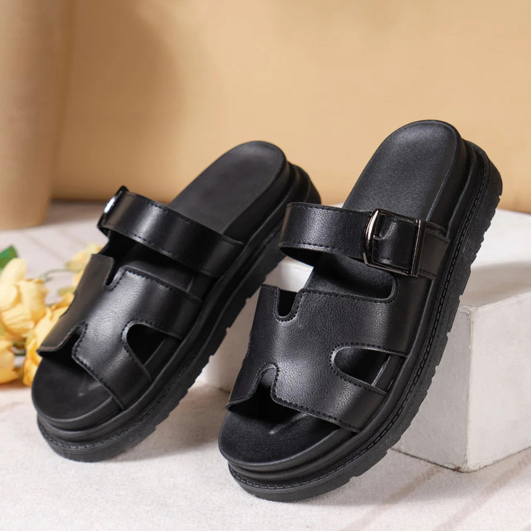 Luxe De Paris™ "H" Strap Sandals